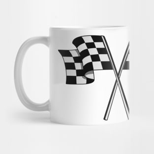 Checked racing car flag (Start and Finish) Mug